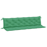 Vidaxl Garden Bench polštáře 2 st 200x50x7 cm oxfordská textilie zelená