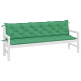 Vidaxl Garden Bench polštáře 2 st 200x50x7 cm oxfordská textilie zelená