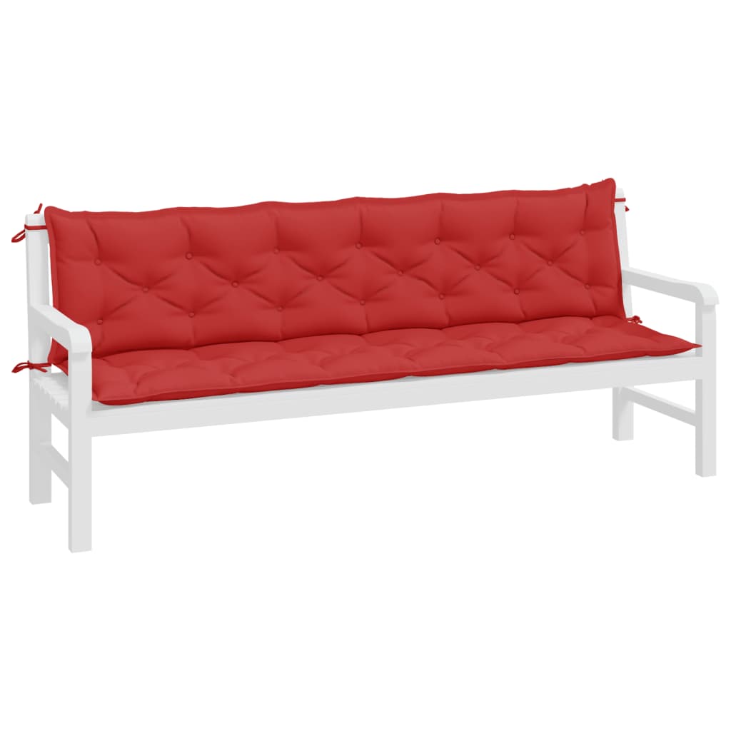 VIDAXL Garden Bench blazine 2 St 200x50x7 cm Oxford tkanina rdeča