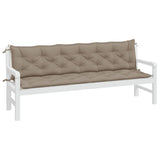 Vidaxl Garden Bench polštáře 2 st 200x50x7 cm oxford tkanina taupe