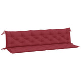 Vidaxl Garden Banc Cushions 2 ST 200X50X7 CM OXFORD Fabric Rouge