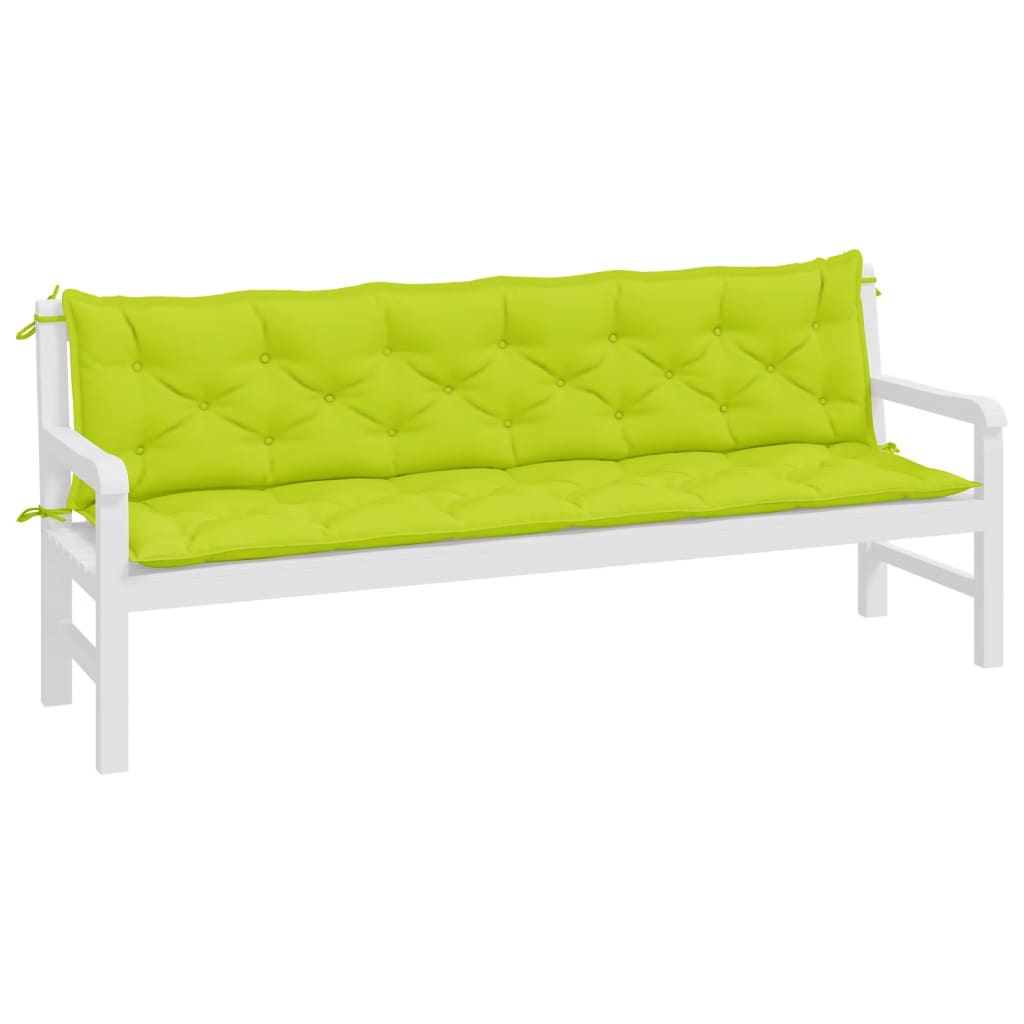 VIDAXL Garden Bench blazine 2 St 200x50x7 cm Oxford tkanina prozorna zelena