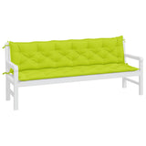 VIDAXL Garden Bench blazine 2 St 200x50x7 cm Oxford tkanina prozorna zelena