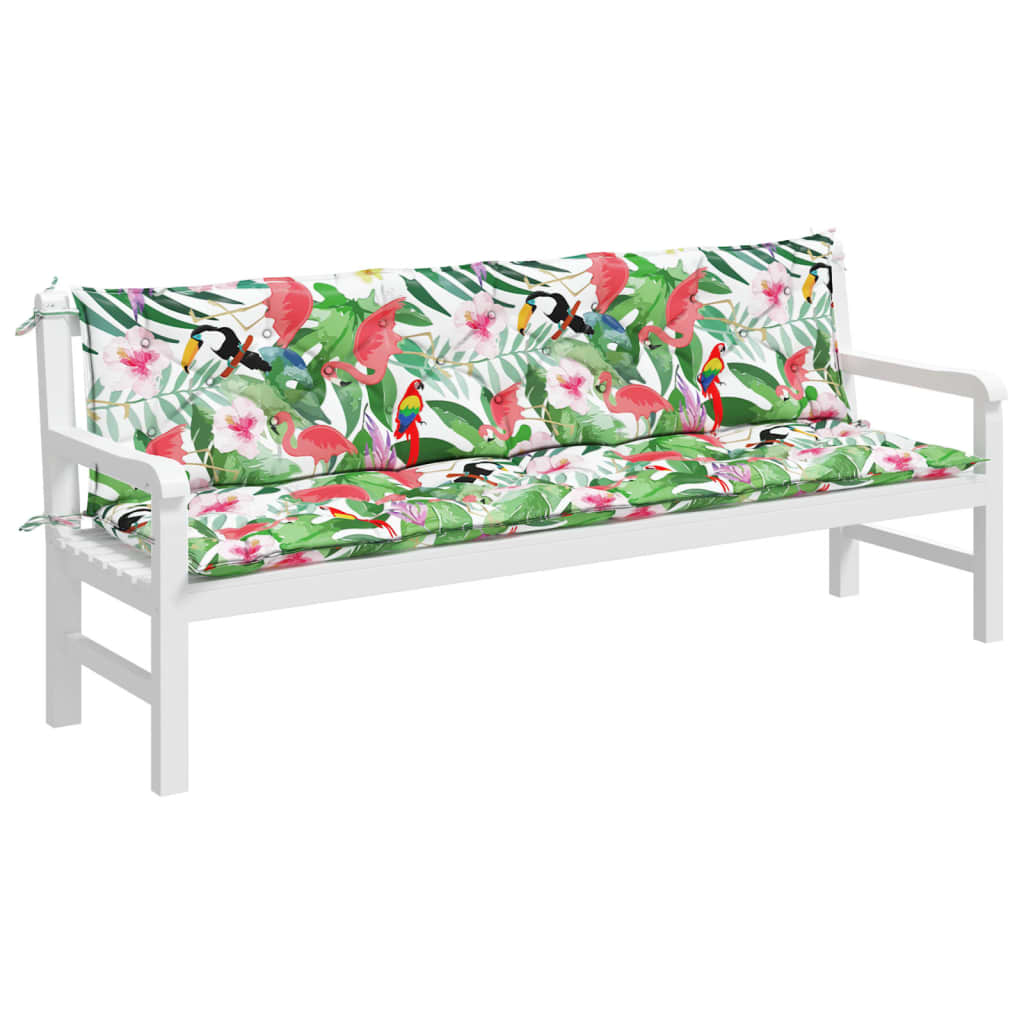 Vidaxl Garden Bench Poduszki 2 St 200x50x7 cm Multi -Colored