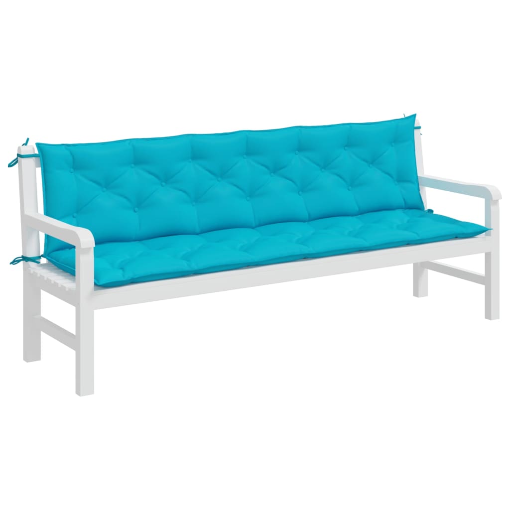 Vidaxl Garden Bench Puder 2 St 200x50x7 cm Stof Turkiser