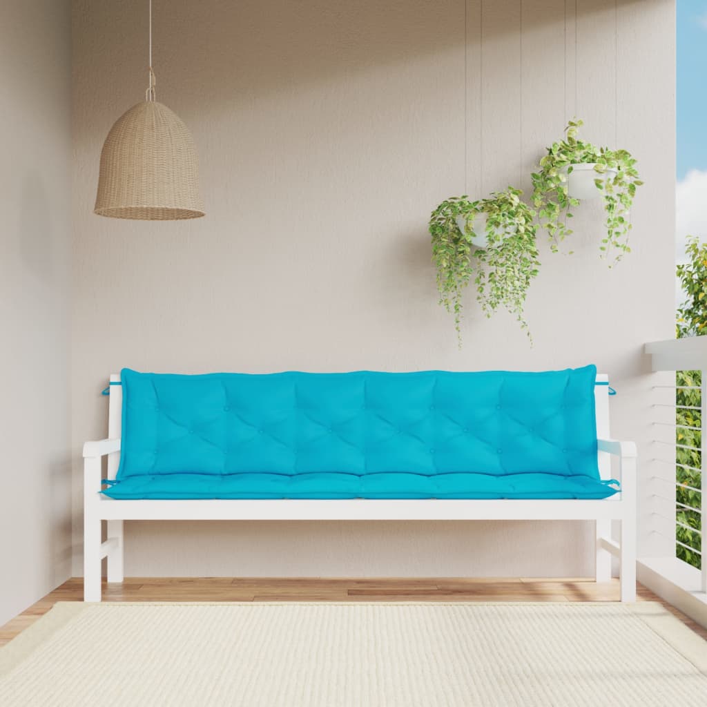 Vidaxl Garden Bench Puder 2 St 200x50x7 cm Stof Turkiser