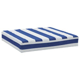 Vidaxl Pallet Cuscino a strisce 60x60x8 cm tessuto blu e bianco blu e bianco