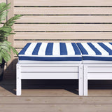 Vidaxl Pallet Cuscino a strisce 60x60x8 cm tessuto blu e bianco blu e bianco