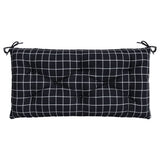 Vidaxl Garden Bench Cushion Diamond Pattern 110x50x7 CM tela negra