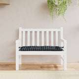 Vidaxl Garden Bench Cushion Diamond Pattern 110x50x7 CM tela negra