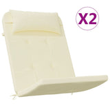 Cuscini da sedia Vidaxl 2 St Adirondack Oxford Fabric Crème Crème