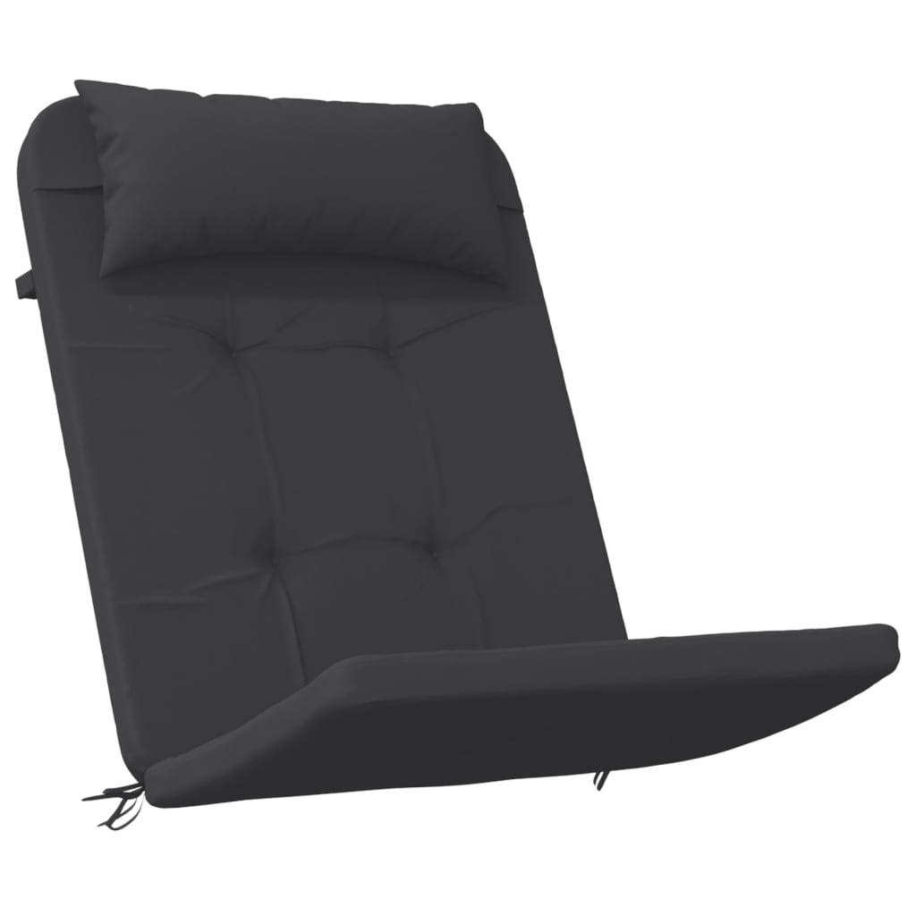 Cuscini di sedia Vidaxl 2 St Adirondack Oxford Fabric nero