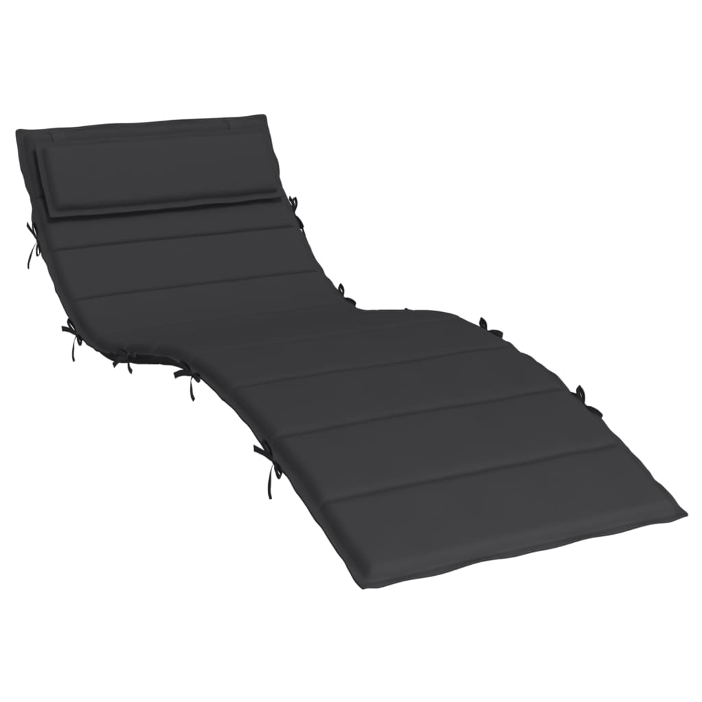 Vidaxl Lounger blazina 180x60x3 cm Oxford tkanina črna