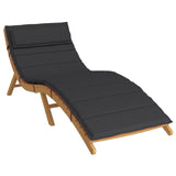 Vidaxl Lounger blazina 180x60x3 cm Oxford tkanina črna