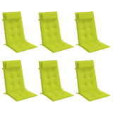 Coussins de chaise vidaxl 6 st haut de dos oxford tissu vert vif vert