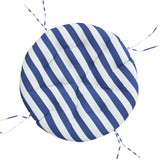 Vidaxl Seat Cushion Round randig Ø 100x11 cm Oxford Fabric Blue White