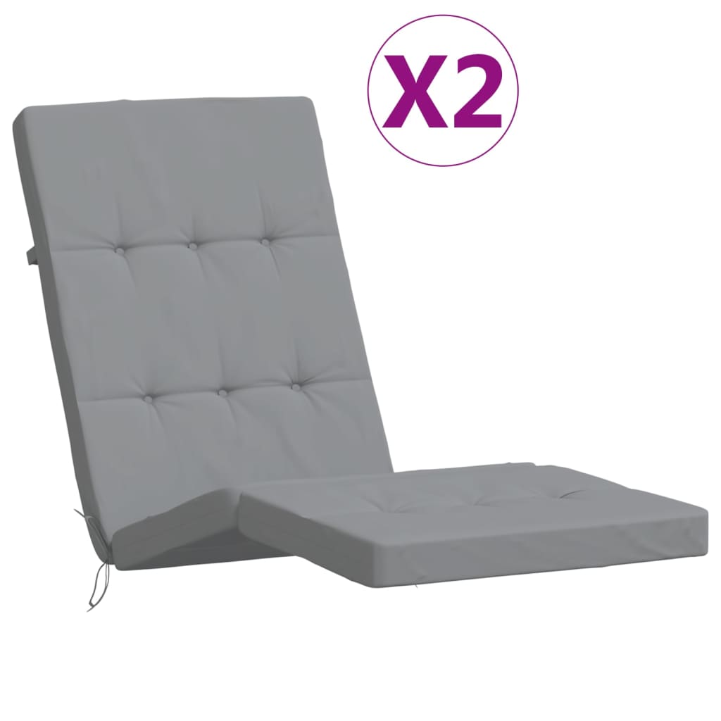 Vidaxl Patio Frea Poduszki 2 St Oxford Fabric Grey