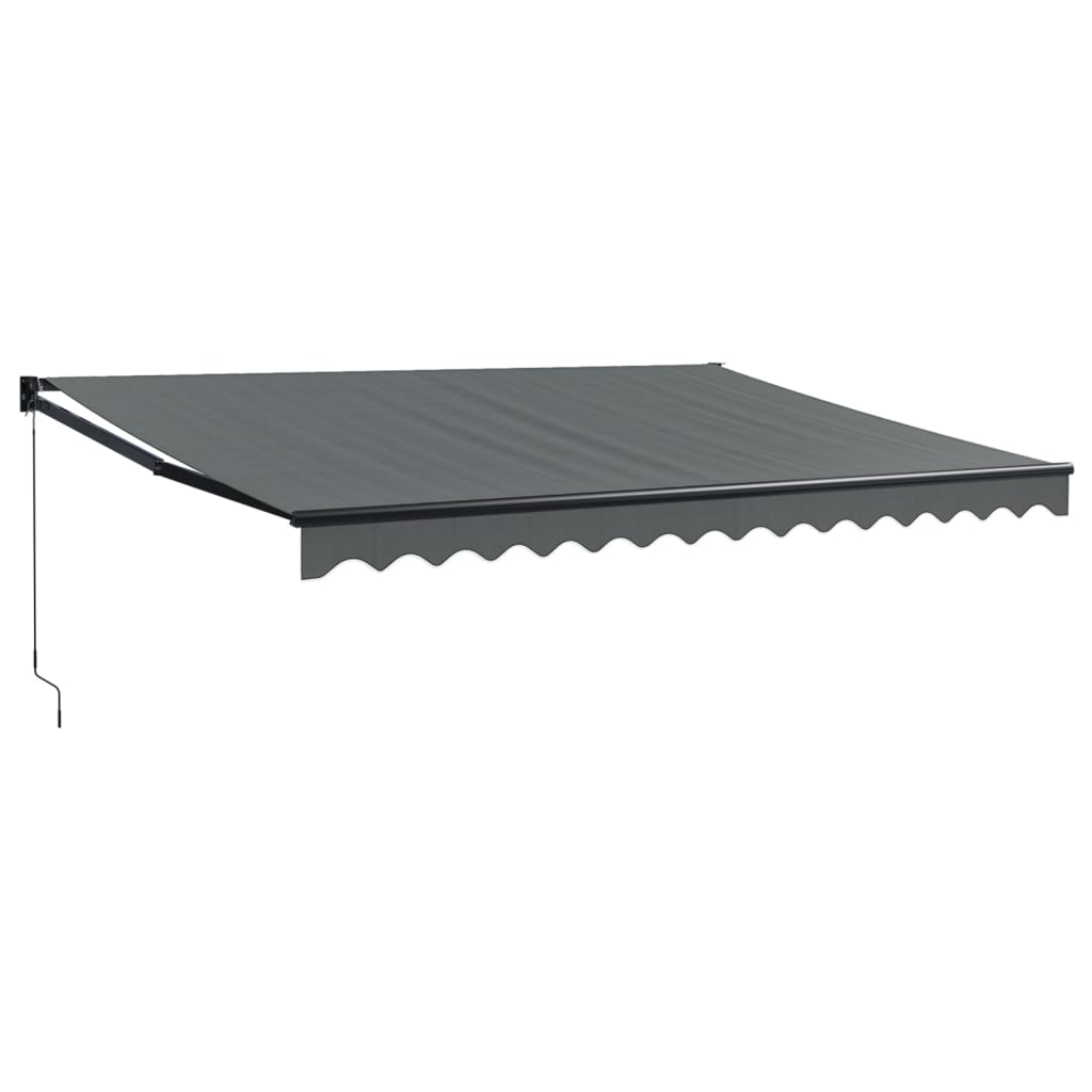 Vidaxl luifel extensible 4x3 m poussière et anthracite en aluminium -colored