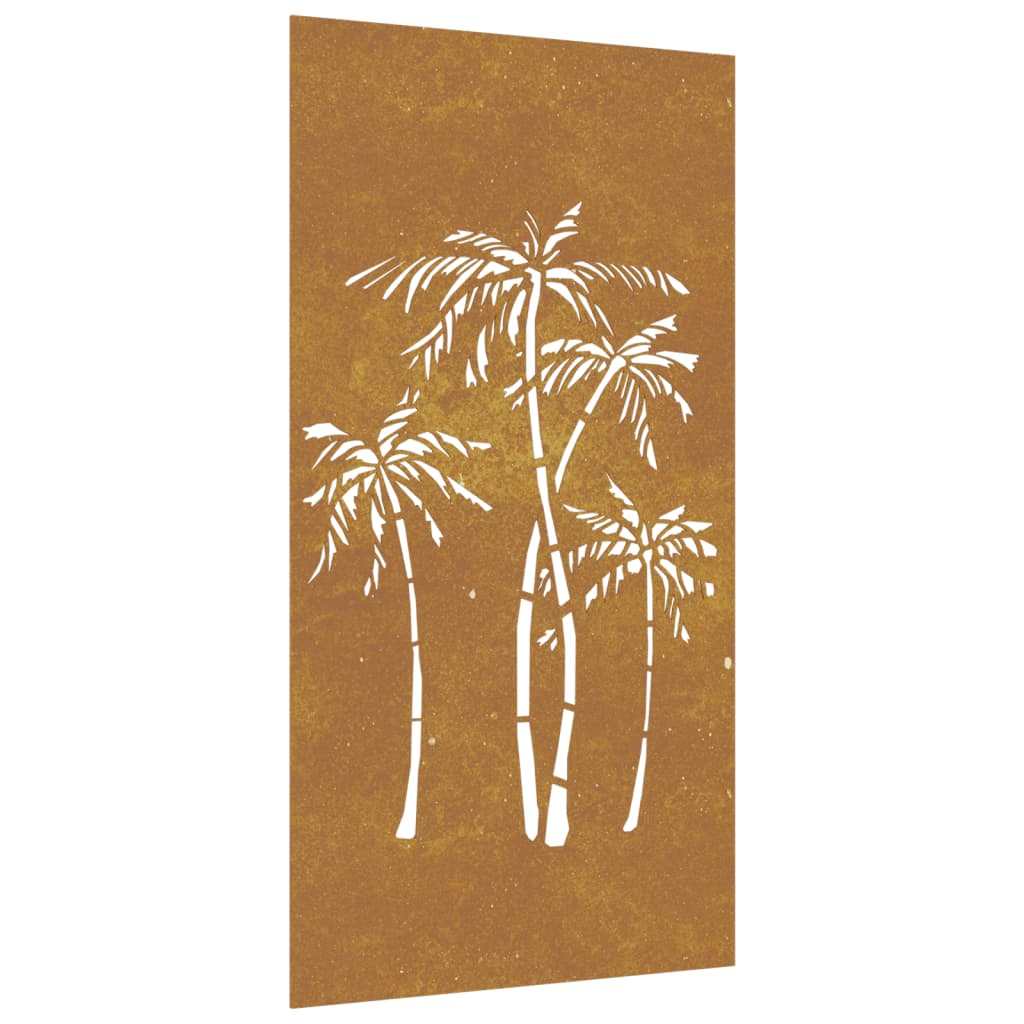 VidaXL Wanddecoratie tuin palmboomontwerp 105x55 cm cortenstaal