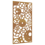 Vidaxl Wall Decoration Garden Gear Design 105x55 cm Corten Steel