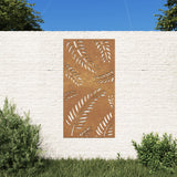 Vidaxl Mur Decoration Garden Leaf Design 105x55 cm Cortenstaal