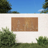 Vidaxl Wall Decoration Garden Skyline Design 105x55 cm Cortenstaal