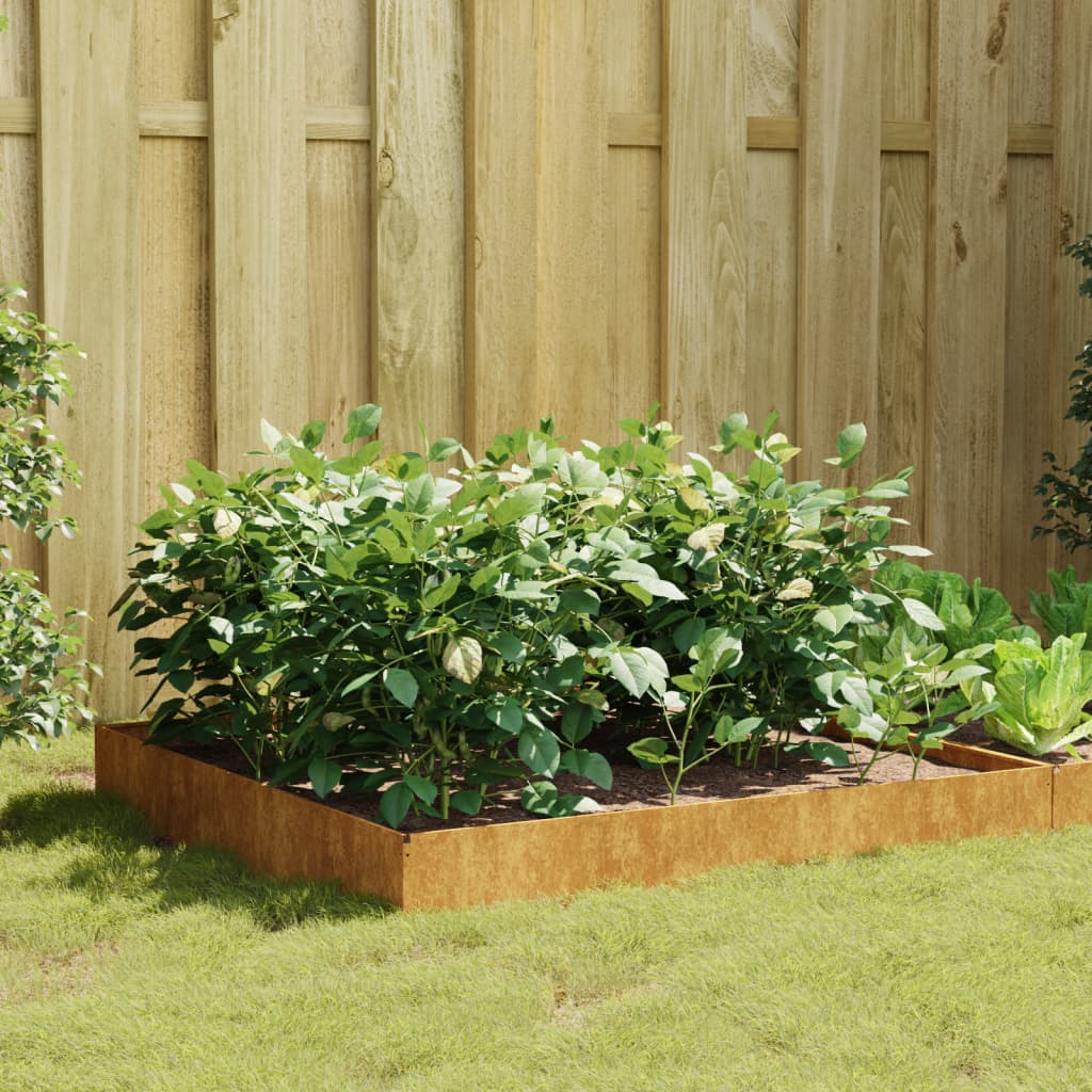 Vidaxl Planter raised 100x100x26 cm Cortenstaal