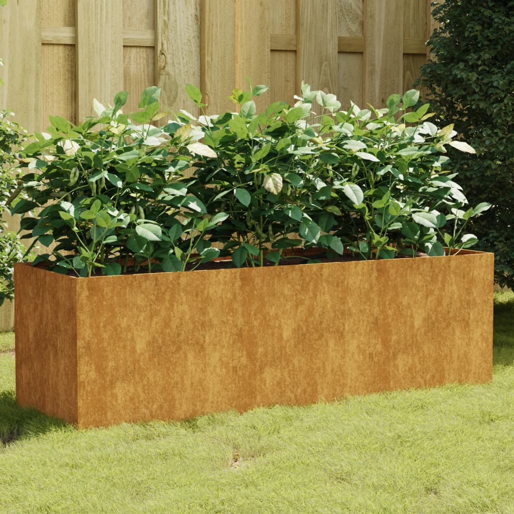 Sadzarka vidaxl podniesiona 120x40x40 cm Corten Steel