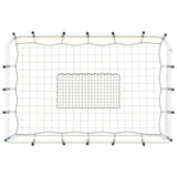 Vidaxl fodbold rebounder 184x61x123 cm stål og pe hvid og sort