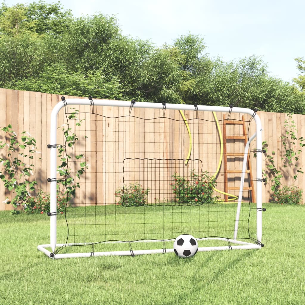 Vidaxl Football ROUNDER 184x61x123 cm in acciaio e PE bianco e nero