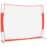 Vidaxl baseballová síť přenosná 369x107x271 cm ocelová polyester černá černá