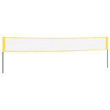 Vidaxl badmintonnet 600x155 cm PE materiał żółty i czarny