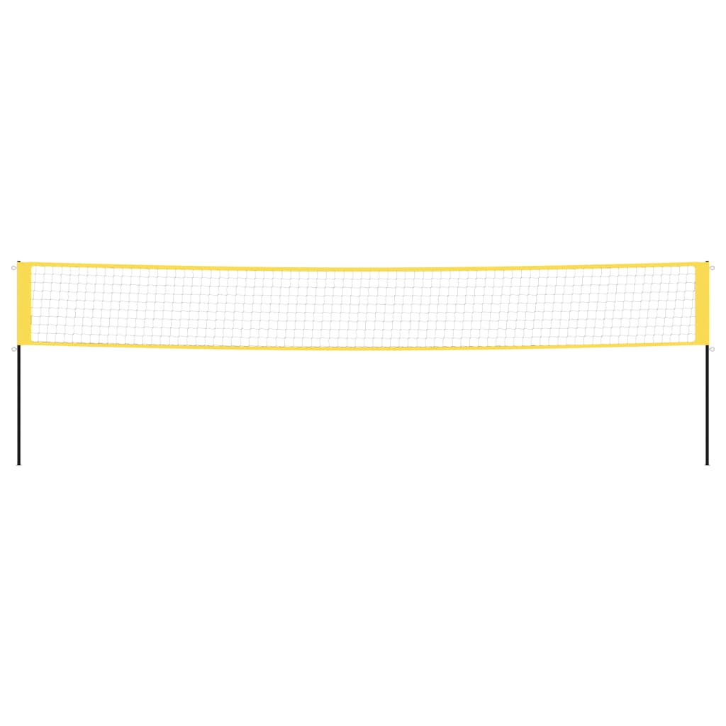 Vidaxl badmintonnet 600x155 cm pe tyg gult och svart