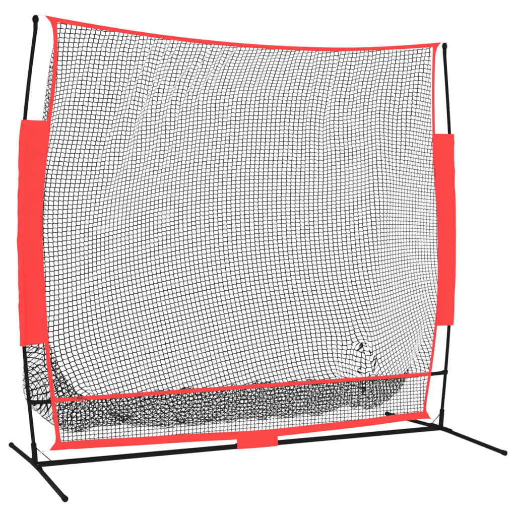 Vidaxl Baseball Net Portable 215x107x216 cm polyester černá a červená