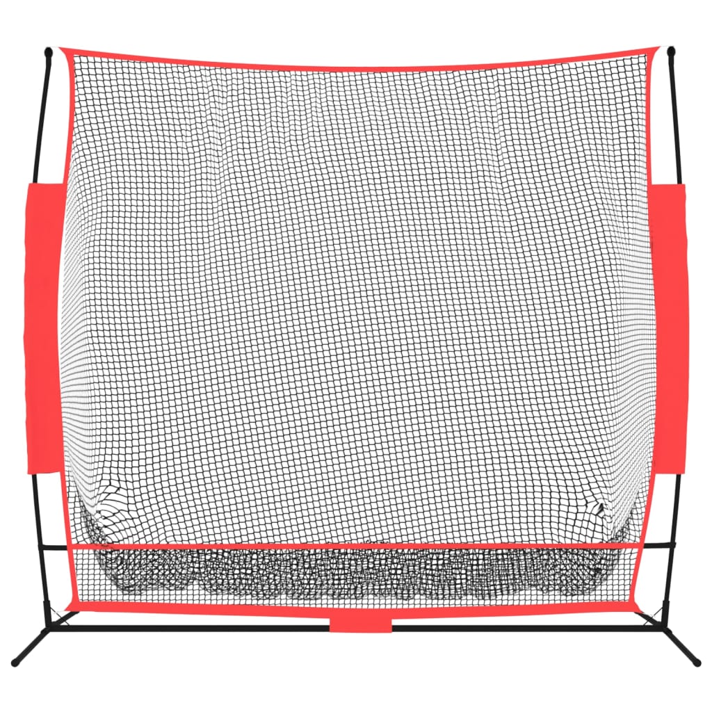 Vidaxl Baseball Net Portable 215x107x216 cm polyester černá a červená