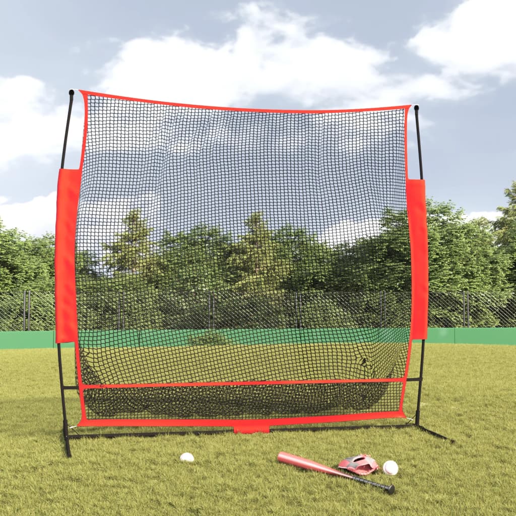 Vidaxl Baseball Net Portable 215x107x216 cm polyester černá a červená