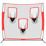 Přenosná síť Vidaxl Baseball Portable 183x105x183 cm polyester černá a červená