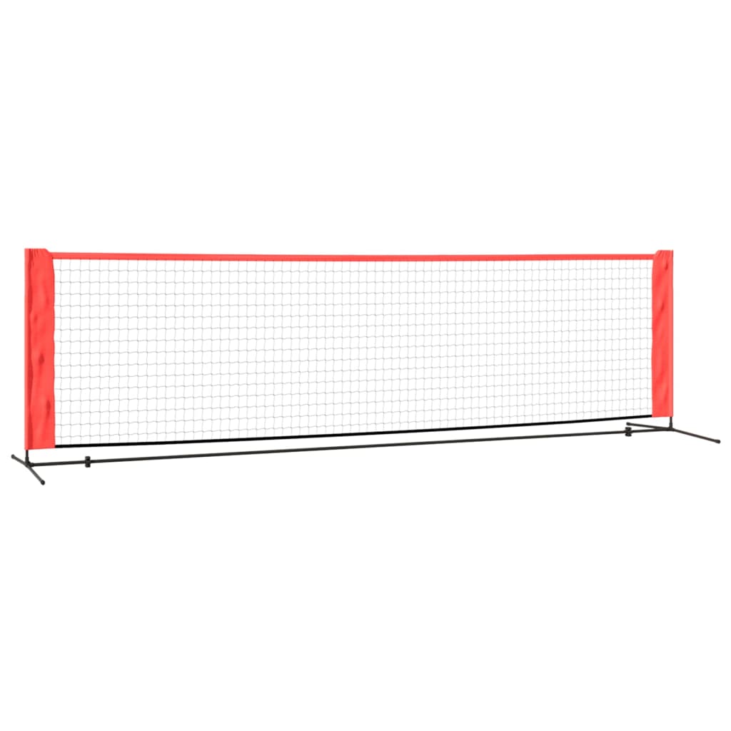 Vidaxl Tennisnet 300x100x87 cm poliestrska črna in rdeča