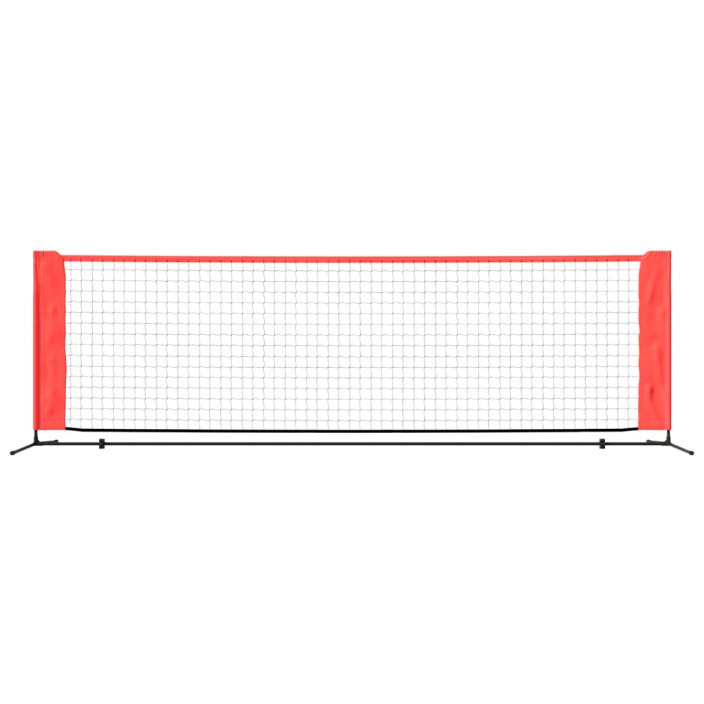 Vidaxl Tennisnet 300x100x87 cm poliéster negro y rojo