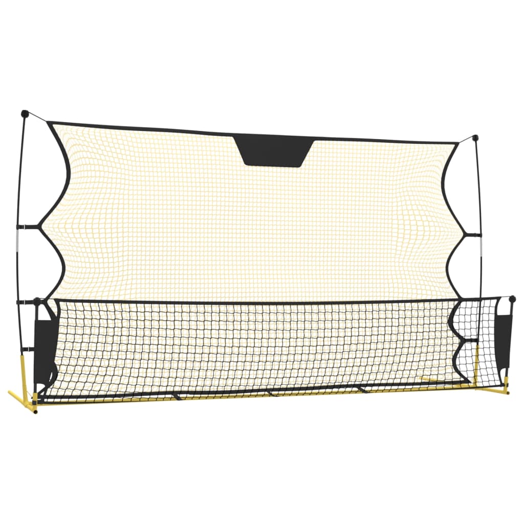 Vidaxl Football Remoundnet 183x85x120 cm poliestere nero e giallo