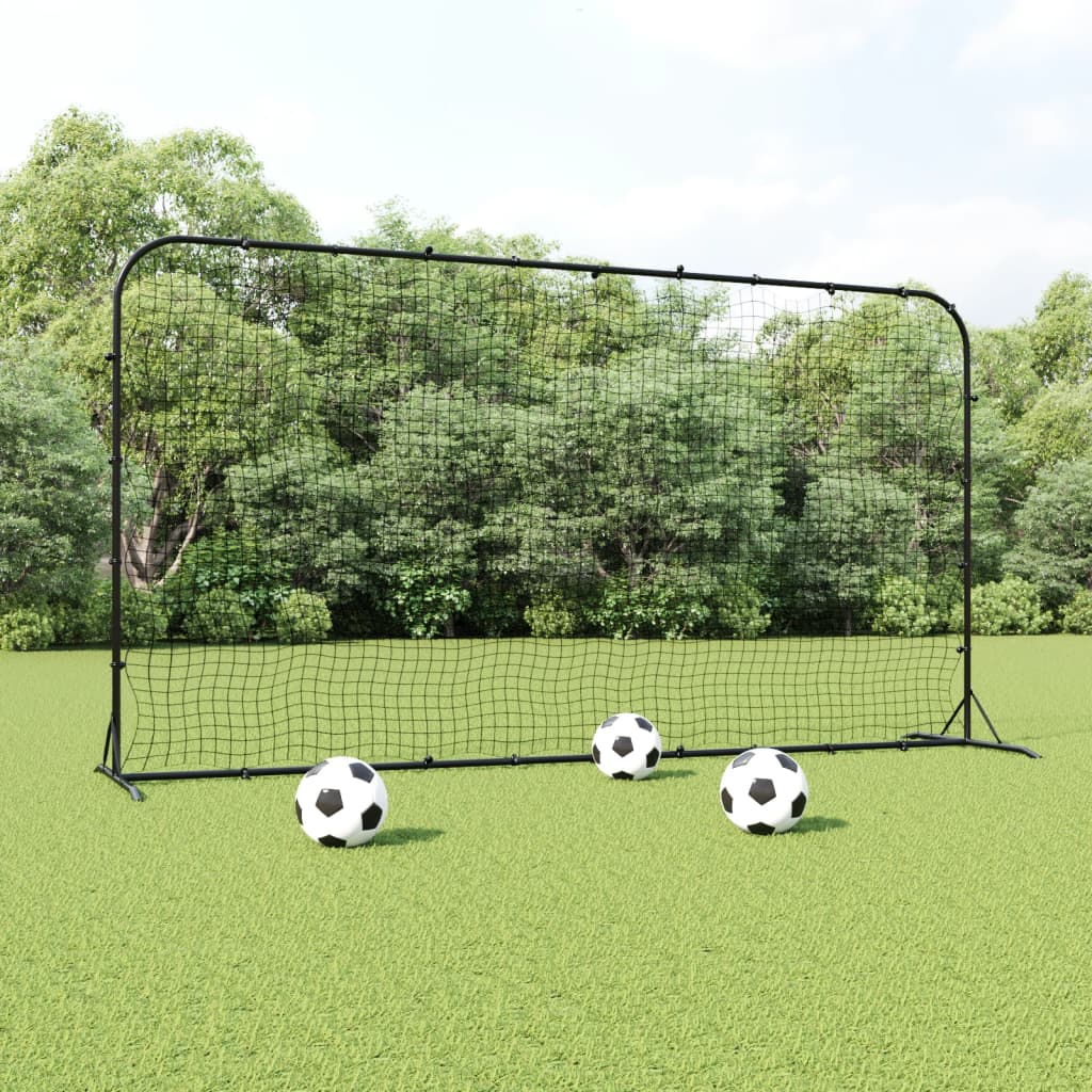 Vidaxl Football Remounder 366x90x183 cm HDPE Black