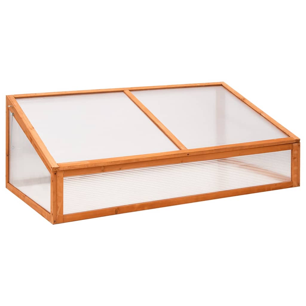 VidaXL Broeikas 110x58,5x39 cm vurenhout oranje