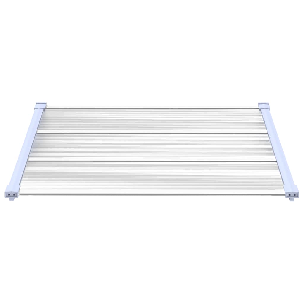 VidaXL Deurluifel 122x90 cm polycarbonaat grijs en transparant