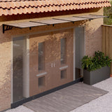 Vidaxl Door Canopy 396x90 cm polykarbonat svart