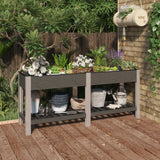 Plantador Vidaxl criado con estante 175x50x75 cm HKC Gray