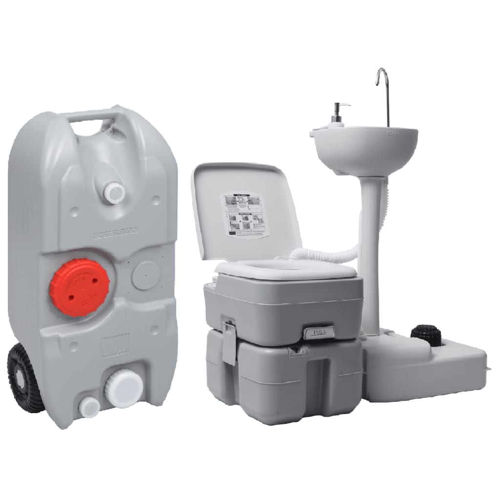 Vidaxl Camping Toilet et lavabo avec réservoir d'eau