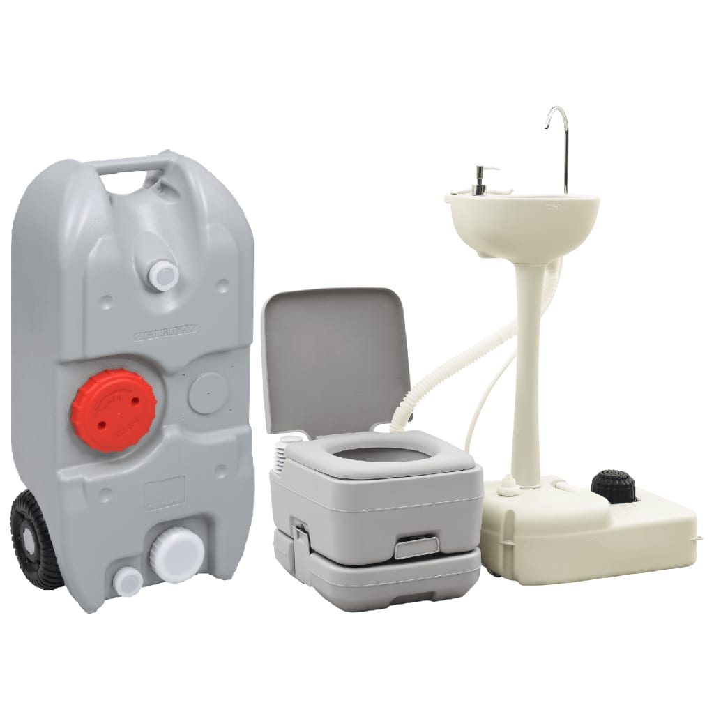 Vidaxl Camping Toilet et lavabo avec réservoir d'eau