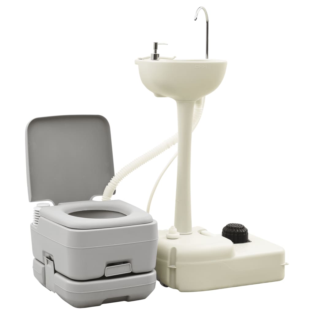 Vidaxl Camping Toilet et lavabo avec réservoir d'eau