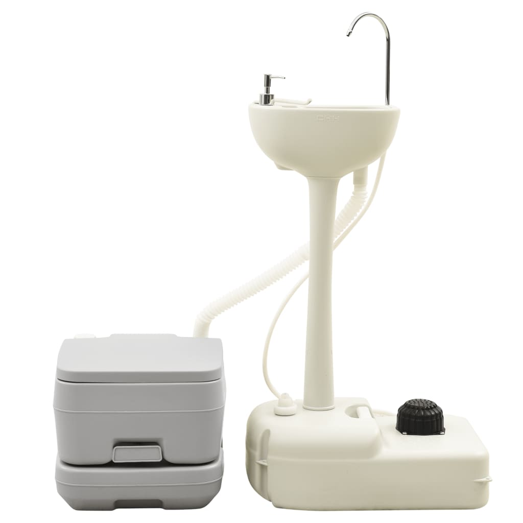 Vidaxl Camping toilet and Washbasin with Water Tank