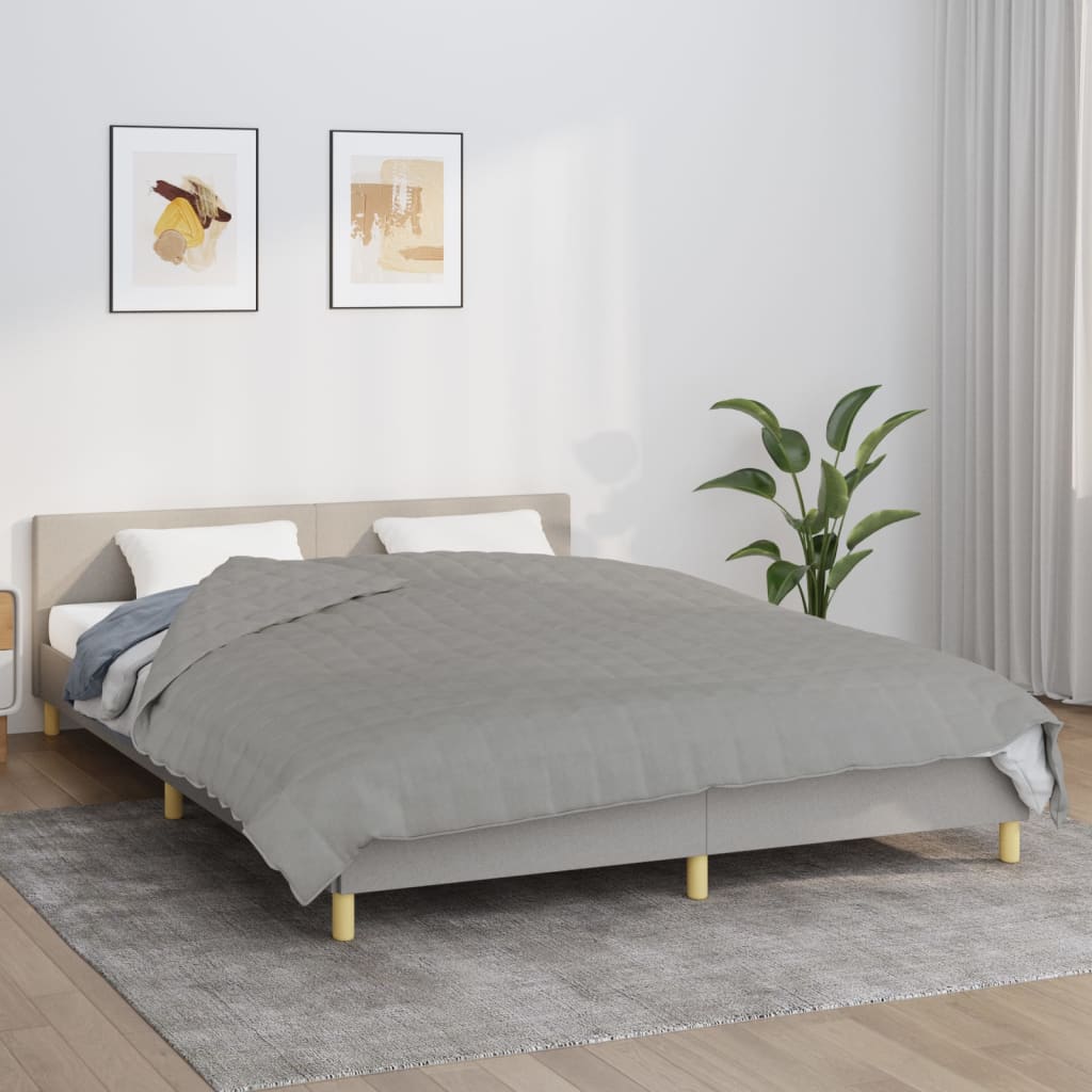 Manta de débil de Vidaxl 200x230 cm 13 kg de tela gris